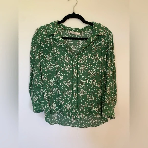 Ba&sh Green Floral Women's Top - Picture 1 of 6
